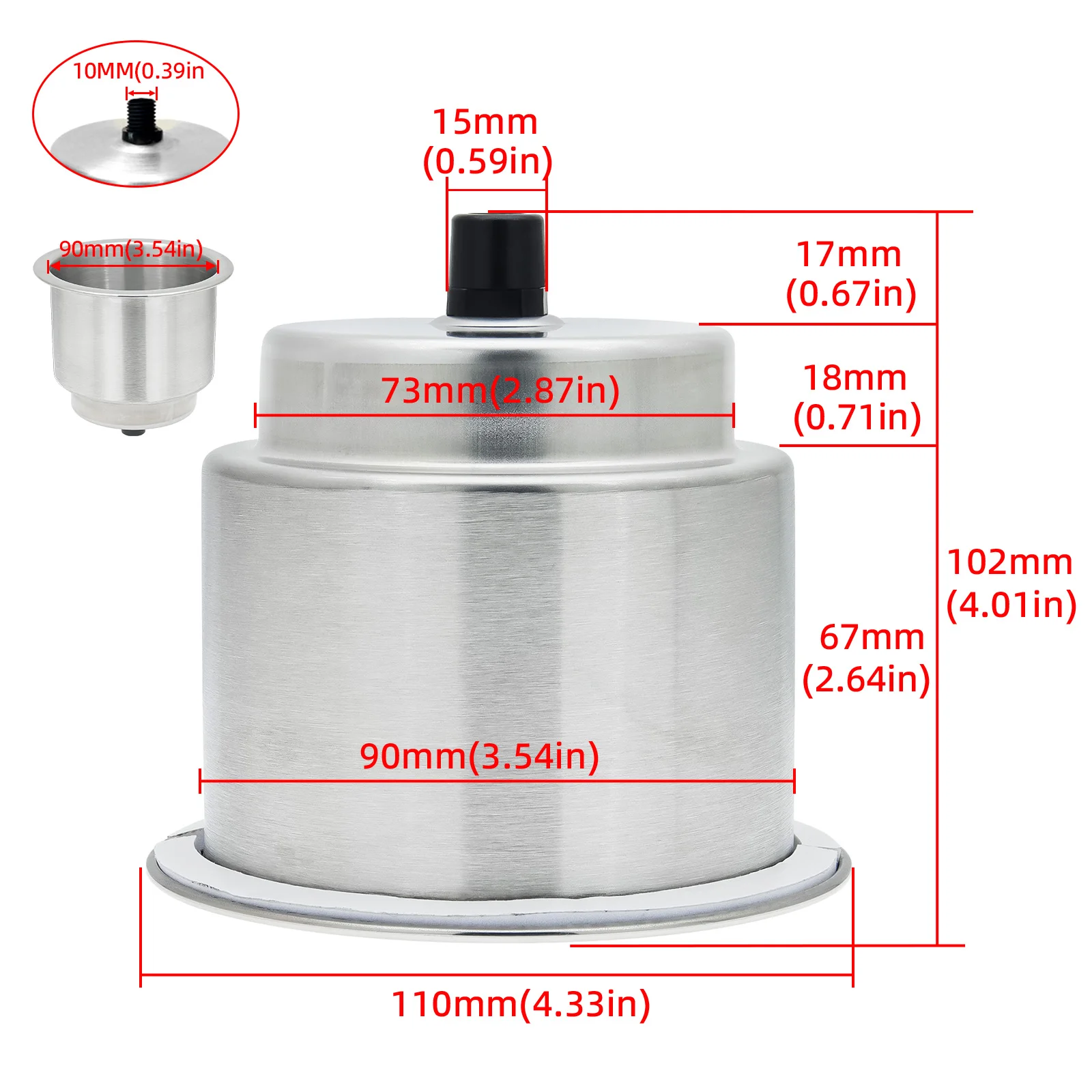 Marine Hardware Stainless Steel Beverage Cup Boat Accessories 2pcs or 4pcs Convenient and Beautiful for Cup Placement Cup Holder