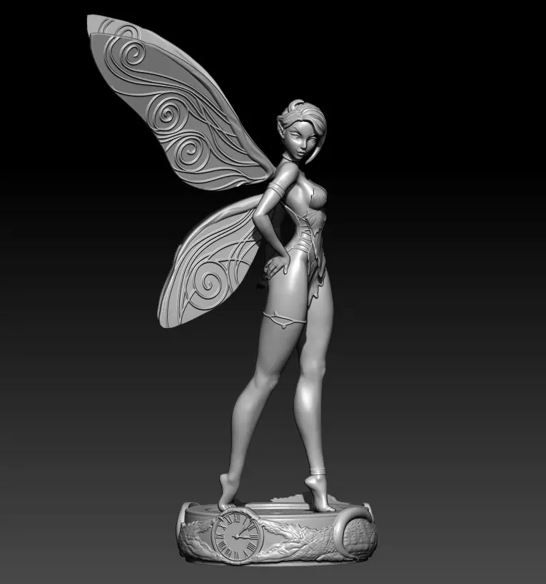 1/24  75mm 1/18 100mm Resin Model Kits Butterfly Fairy Figure Sculpture Unpainted No Color RW-913