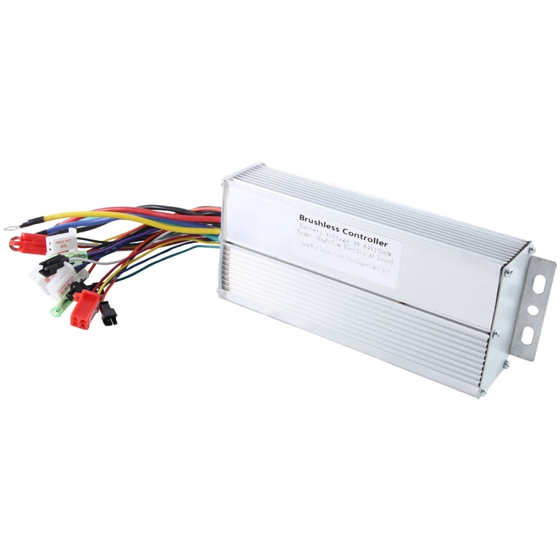 1 Piece 15 Tube 48-84V 1500W Dual Mode Brushless Motor Speed Controller Replacement Electric Bike Speed Motor Silver