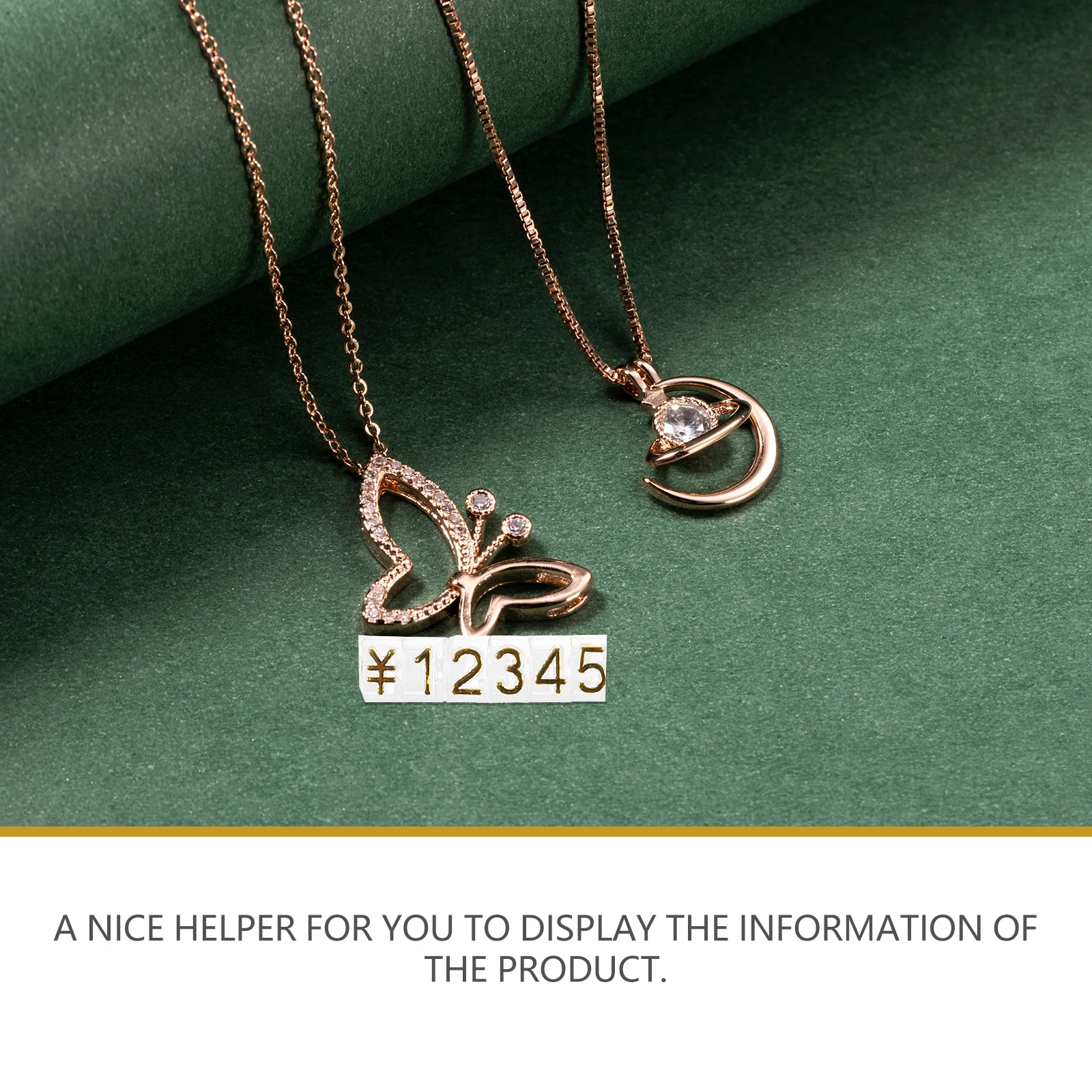 20 Pcs Sign Holder Clip Jewelry Price Tags Adjustable Display Cube Hanging Labels for Baskets