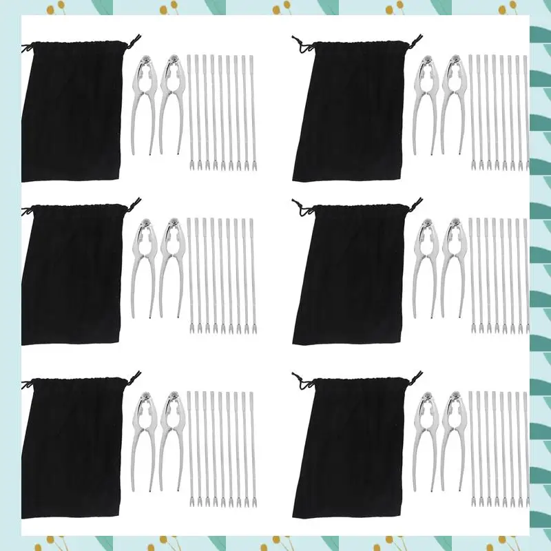 

A71P Seafood Tool Kit,Stainless Steel Crab Leg Cracker And Forks Nut Cracker Set Shellfish Sheller 72Pcs