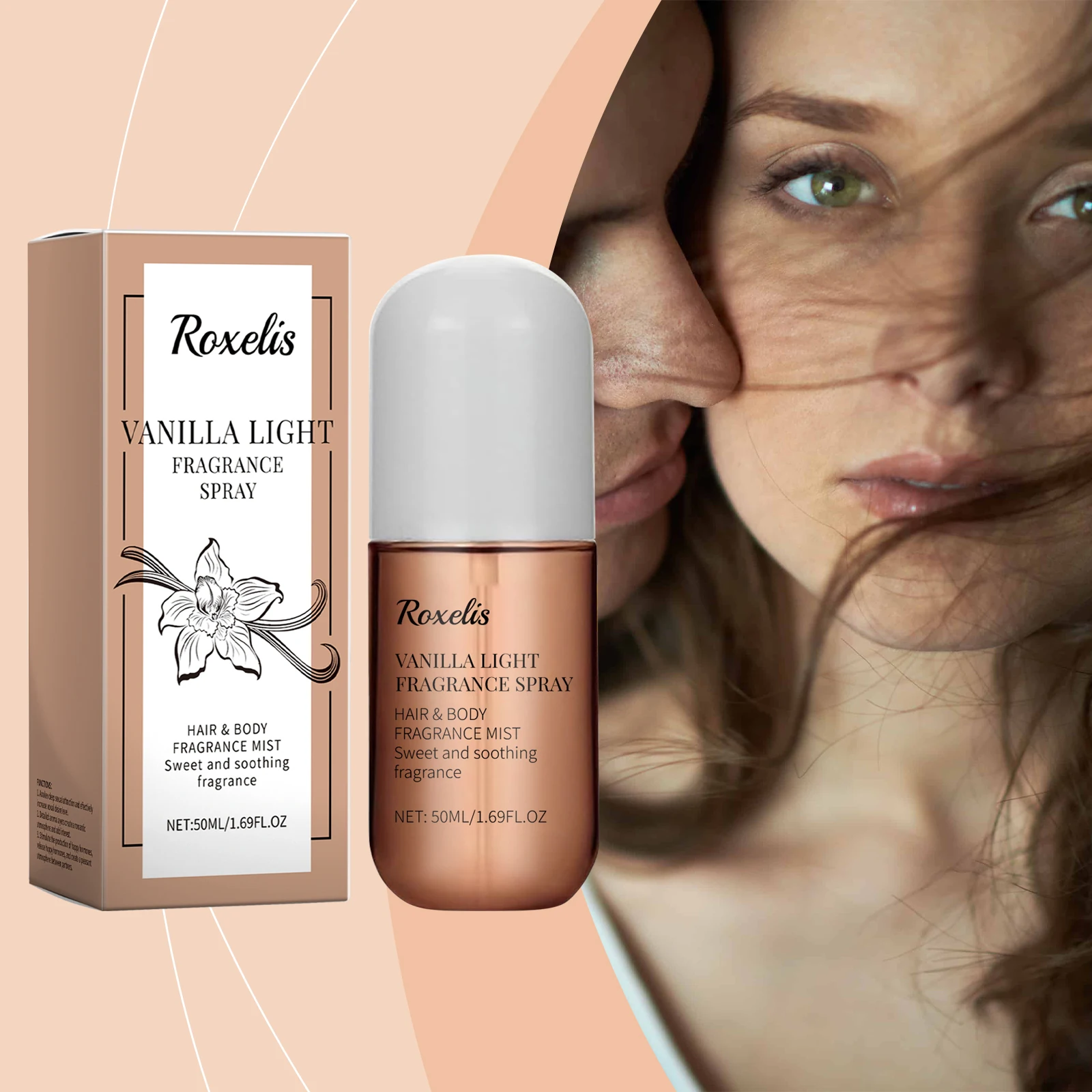 Waniowy lekki zapach w sprayu, długotrwały, roślinny zapach, łatwy do przenoszenia, kwiatowy, z feromonami przyciągającymi mężczyzn, idealny na randkę, do flirtowania, prezent dla kobiet, perfumy.