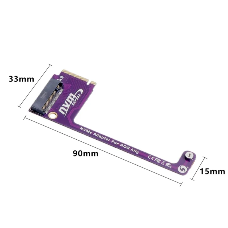 Reliable-1 Piece For Asus Rog Ally M.2 NVME Transfer Card Purple PCB For Rog Ally Modified Game Accessories