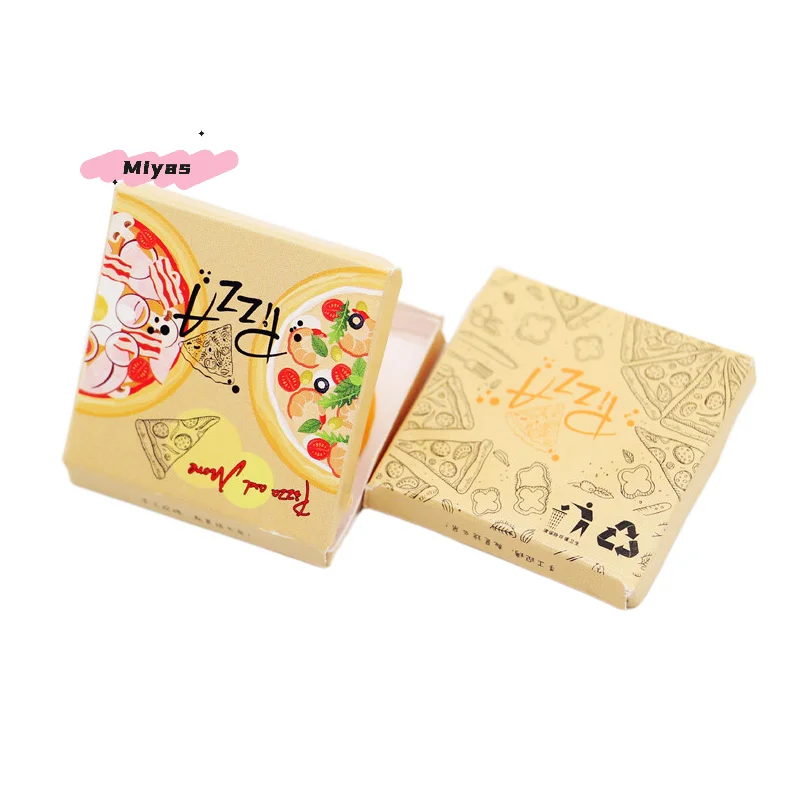 1Set Casa delle bambole in miniatura Pizza con scatola di imballaggio Modello in scala 1/12 Mini cucina Decorazione alimentare Accessori per casa delle bambole per bambini Giocano