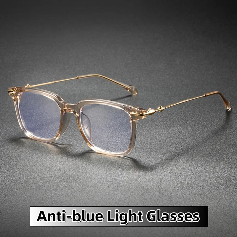 

Classic Square Full-frame Retro Anti-blue Light Glasses Women Men Fashion Wear Take Comfortable Eye Protection Eyeglasses