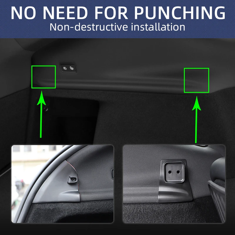 For 2025 2026 Tesla Model Y Juniper Retractable Trunk Cargo Cover Parcel Rack Waterproof Shield Privacy Auto Accessories