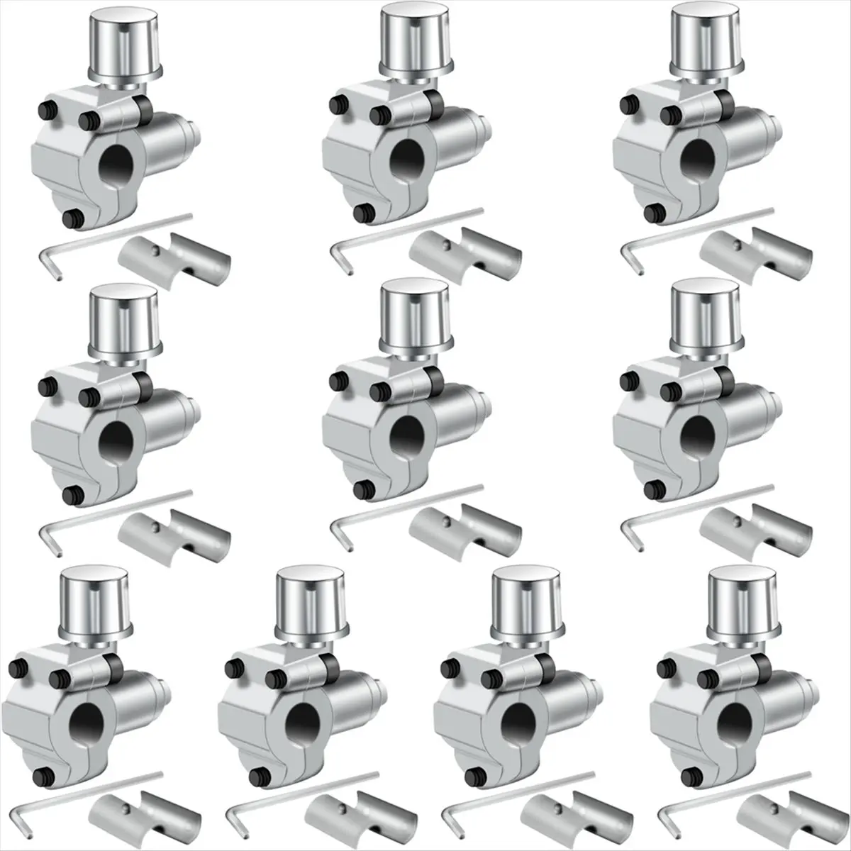A58Z 10Pack BPV-31 Piercing Valve Line Tap Valve Kits Adjustable for Air Conditioners HVAC 1/4 Inch,5/16 Inch,3/8 Inch Tubing