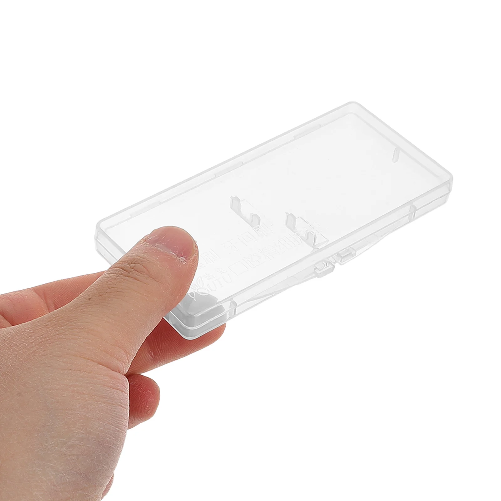 

10Pcs Interdental Brush Storage Container Rectangular Plastic Transparent Flip Lid Dustproof Portable Toothbrush Case for Travel