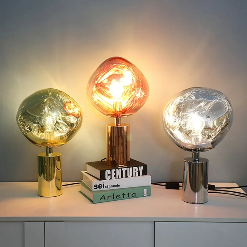 Modern Lava Lampshade LED Table Lamp Bedroom Living Room Restaurant Ambient Desk Lamp Creative Home Decoration Gifts Night Light