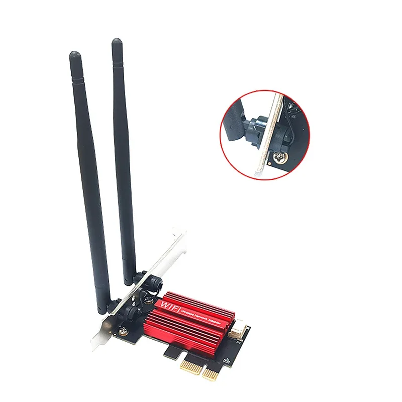 Scheda PCI-E wireless integrata dual band 7260AC 2.4G/5G per PC desktop Adattatore WiFi PCI Express 1200Mbps Bluetooth 4.0