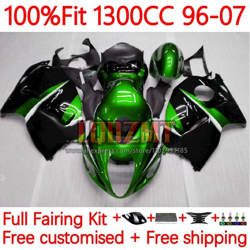 Injection For SUZUKI Hayabusa Green pearl GSXR 1300 GSXR1300 1996 1997 1998 1999 2000 2001 2002 03 04 05 06 07 Fairing 171No.006