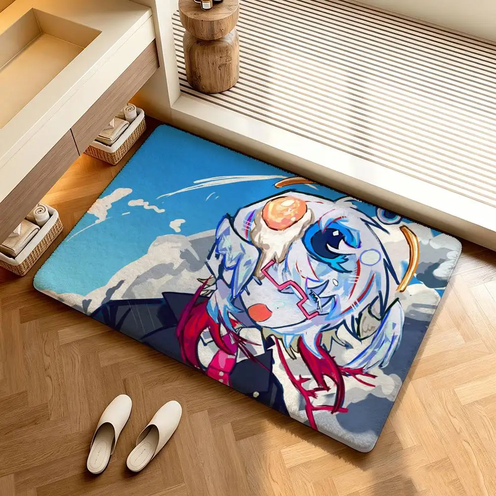 Wemmbu Eggchan Tax Duo  Shower Room Absorbent Small Floor Mat Soft Comfortable Decorative Foot Mat