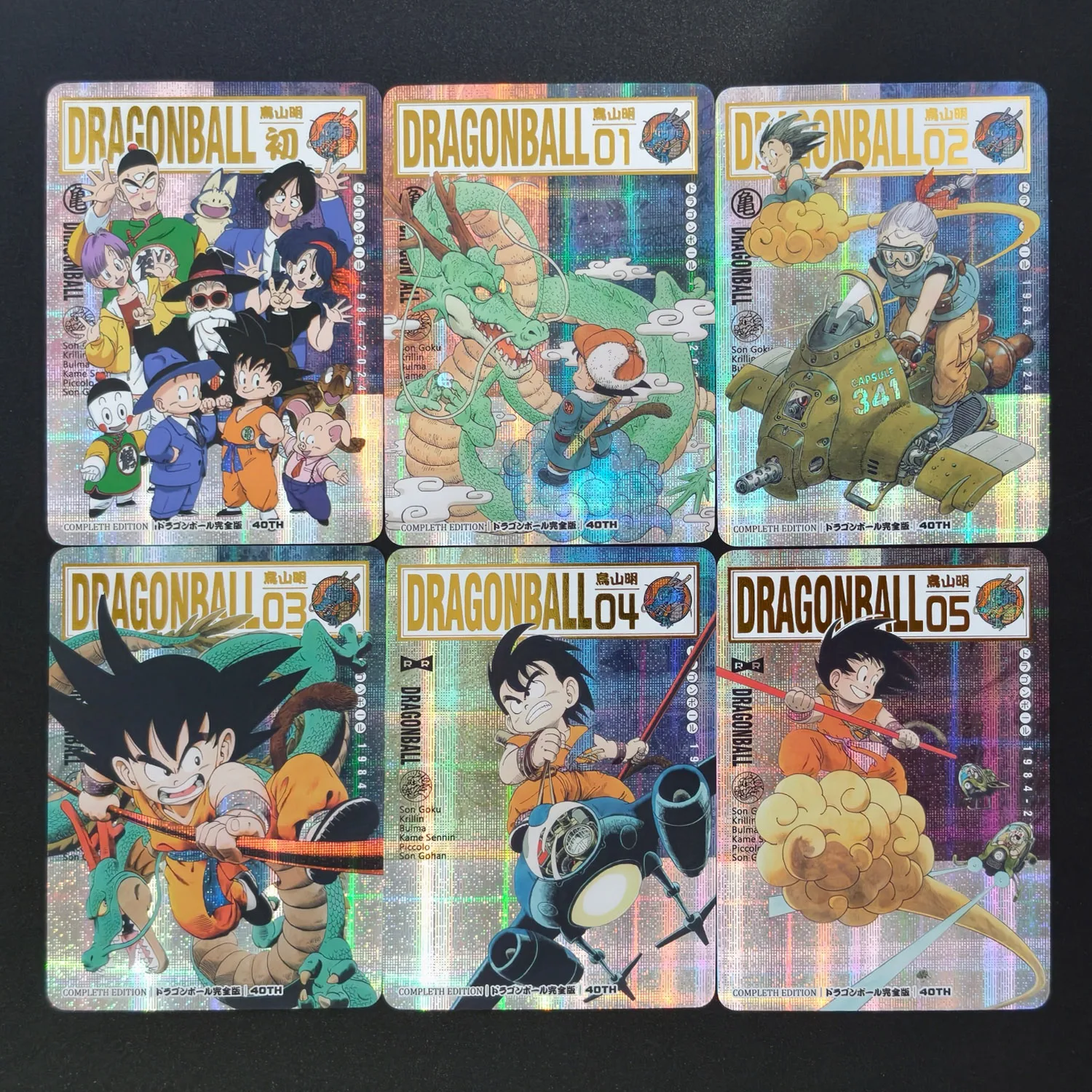 36PCS/Set Self-Made Dragon Ball 40th Anniversary Comic Cover Son Goku Vegeta Son Goten Game Collection Card Toy