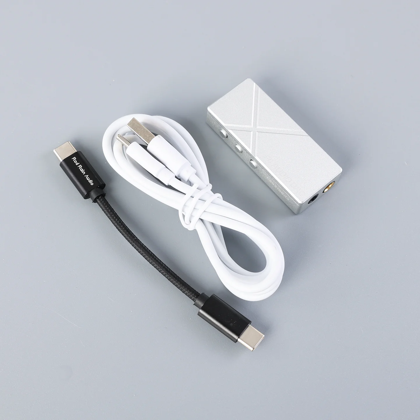 F4 dual CS43198 DAC headphone amp sound card balanced 4.4mm + 3.5mm PCM768K tail view 4