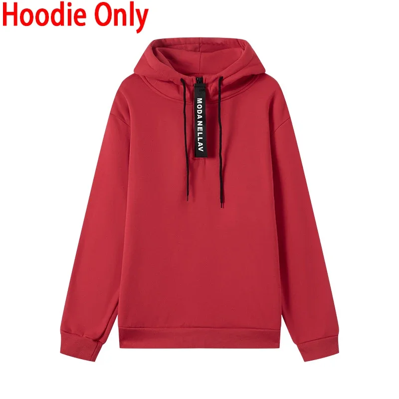2026 Autumn Winter Hoodies Sets Hooded Sweatshirt Sweatpants Men Women Tracksuit Sets Casual Fashion Half-zip Hoodie Black Pants - view 6