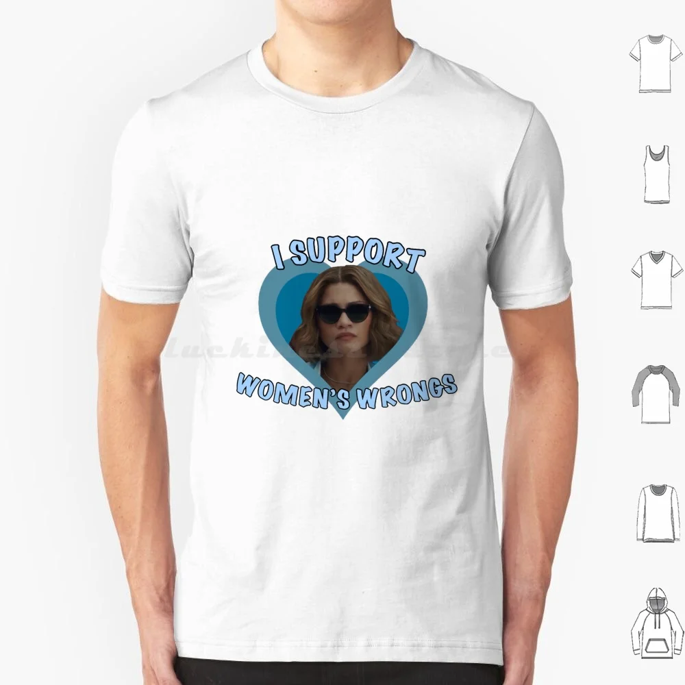Challengers Movie I Support Women's Wrongs Sticker T Shirt Big Size 100% Cotton Challengers Challengers Movie Zendaya Tashi