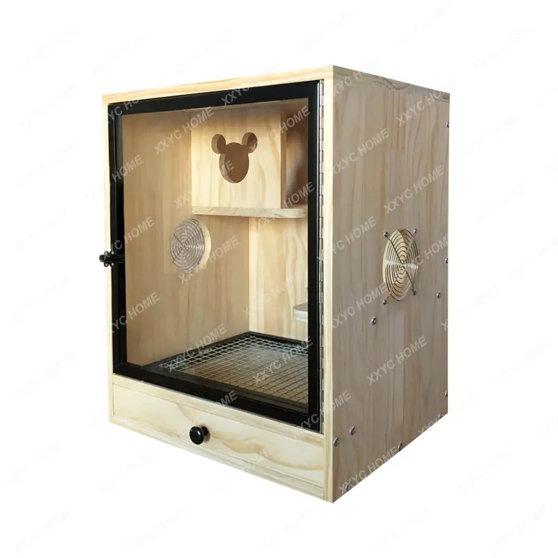 

Solid Wood Cat Cabinet Cage Glider Squirrel Villa Rabbit Hamster Cage Intimate Cage Solid Wood Ecological Board Feeding Box