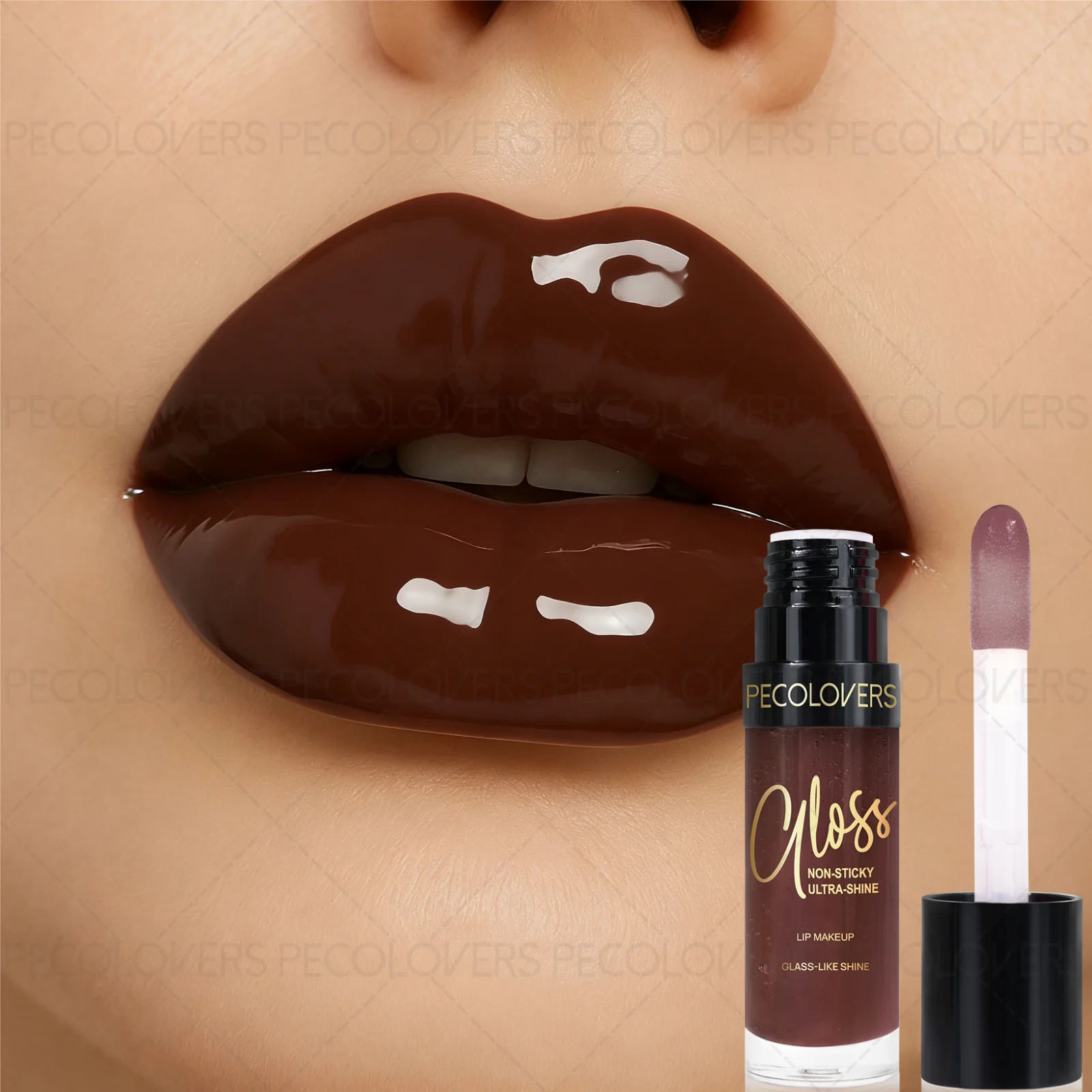 1PC 수분 공급 및 보습 틴티드 립글로스, 쉽게 퇴색되지 않고 얼룩이 남지 않음, 입술 라인을 밝게 해줌, 발렌타인데이 선물