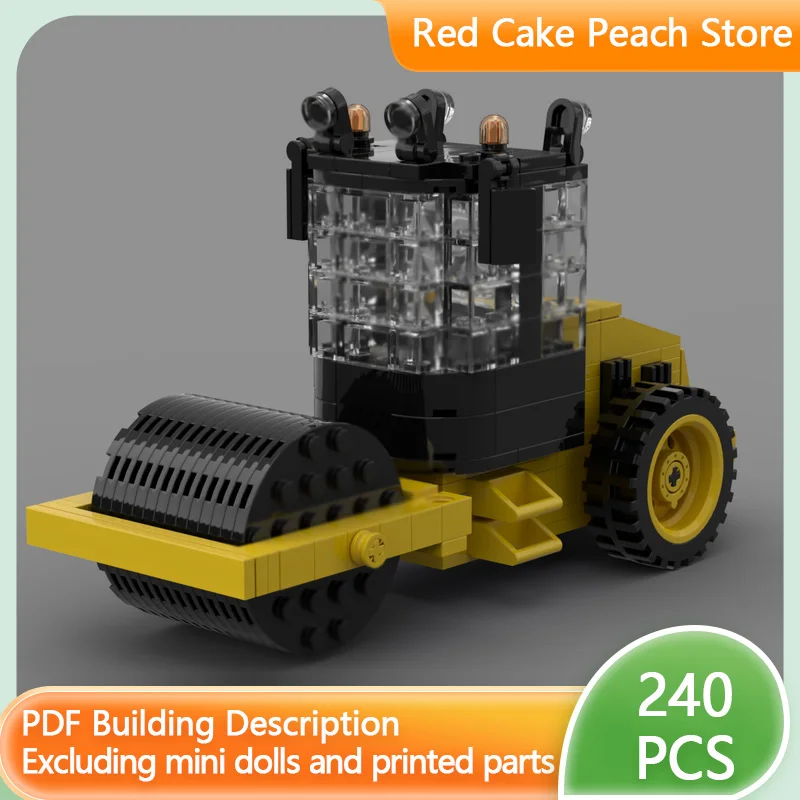 

City Car Model MOC Building Bricks CS533E Caterpillar Roller Modular Technology Children Holiday Gifts Assemble Toys Suit