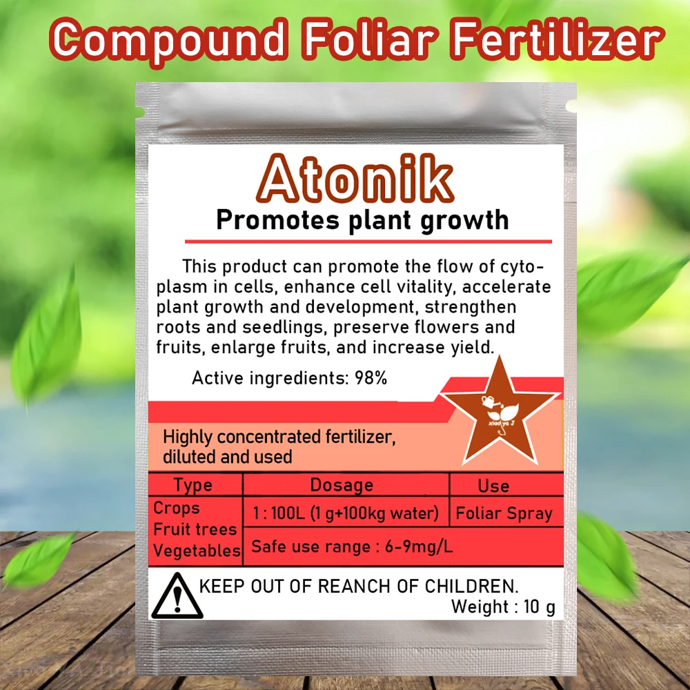 10g Atonik Water Soluble Fertilizer Red Compound Foliar Fertilizer For New Plant Food