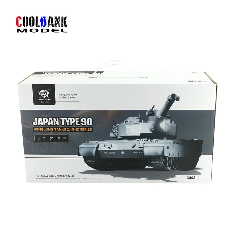 Heng lange Typ 90 Japan Kampfpanzer RC Airsoft Panzer Modell 2,4 GHz Fernbedienung Militär fahrzeug Spielzeug für Kinder Jungen