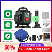 High Precision 4D 12/16 Lines Laser Level 3° Self-leveling Machine 3000mAh Battery Leveling Tool Vertical Horizontal Lazer Level
