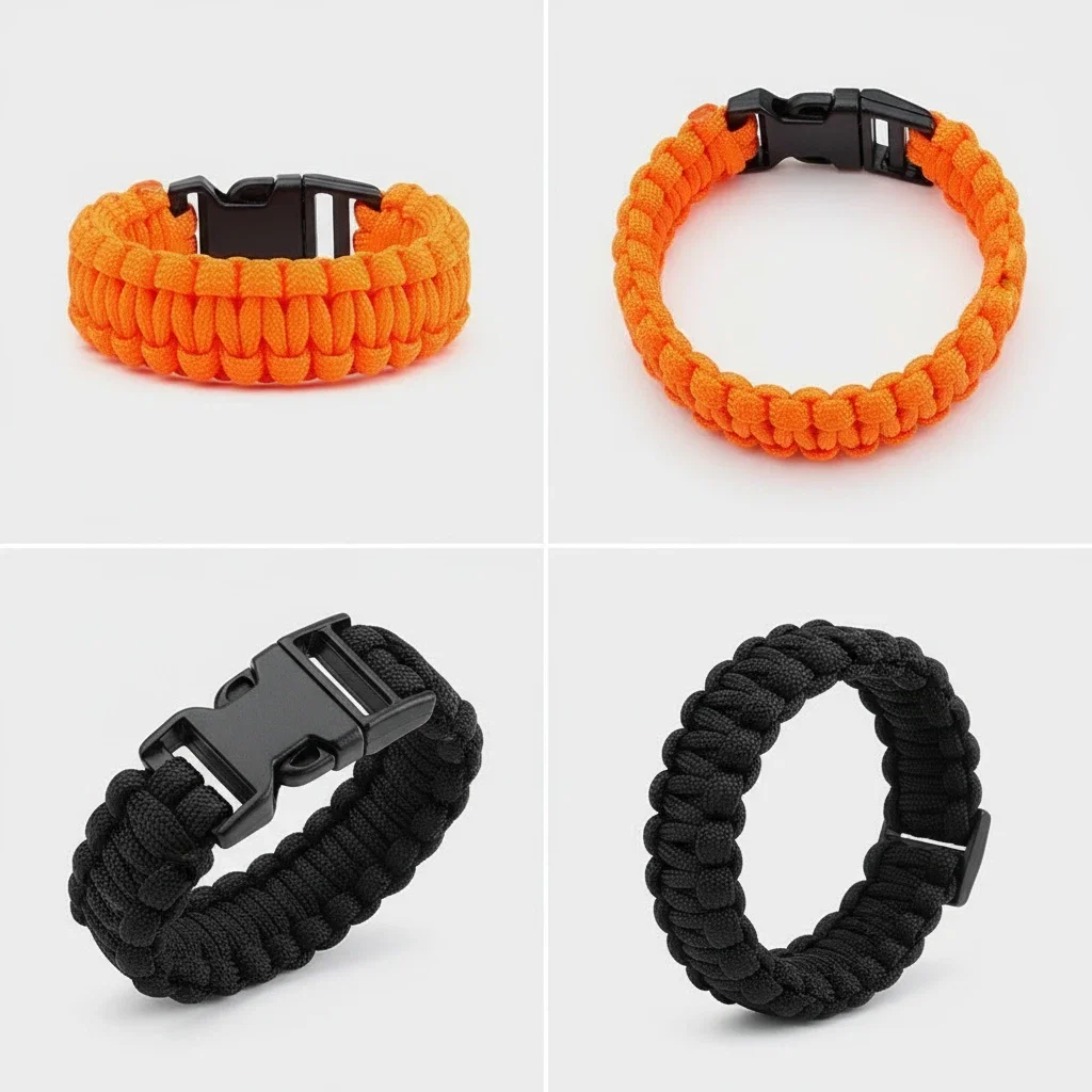 

Fashion 7-core Woven Paracord Bracelet With Durable Plastic Clips For Outdoor EDC Emergency Survival Camping Hiking Accessory