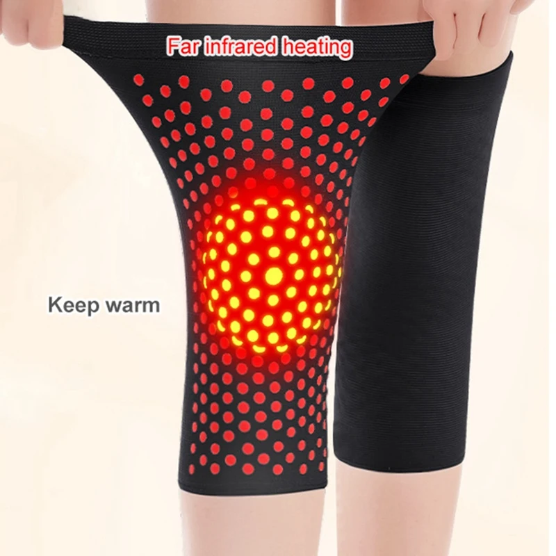 2pcs Warm Knee Pad Bamboo Charcoal Fiber  Rheumatic Pain And Low Back And Leg Pain Fever for More Than 16 Hours