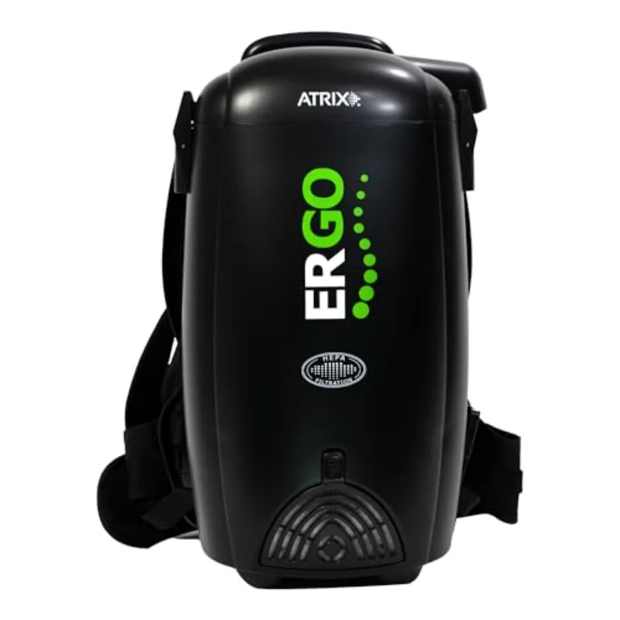 

Ergo Backpack Canister Vacuum, Portable Cleaner with Attachments for Profional and Residential Use, VACBP10