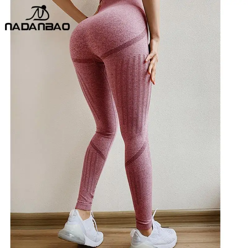 

NADANBAO Yoga Leggings Women High Waist Stretch Pants Tights Push Up Fitness Running Fitness Clothing Sportswear Pants