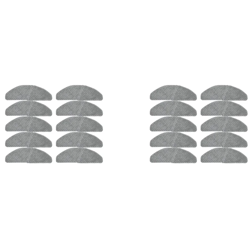 20X Reinigbare Microfiber Mop Doeken Vervangende Onderdelen Voor Midea S8 + M7 Pro Robotstofzuiger-CLIM