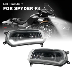 Plug and Play LED Replacement Headlight Assembly with DRL & Turn Signal  for Can-Am Spyder