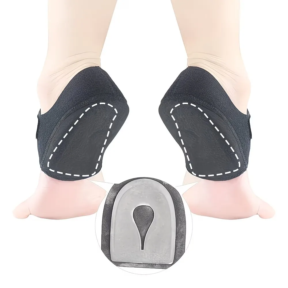 Heel Spur Cushions Featuring a Soft Gel Padding And Adjustable Straps - Odor-Free Shock-Absorbing Insoles Designed For, Cracked