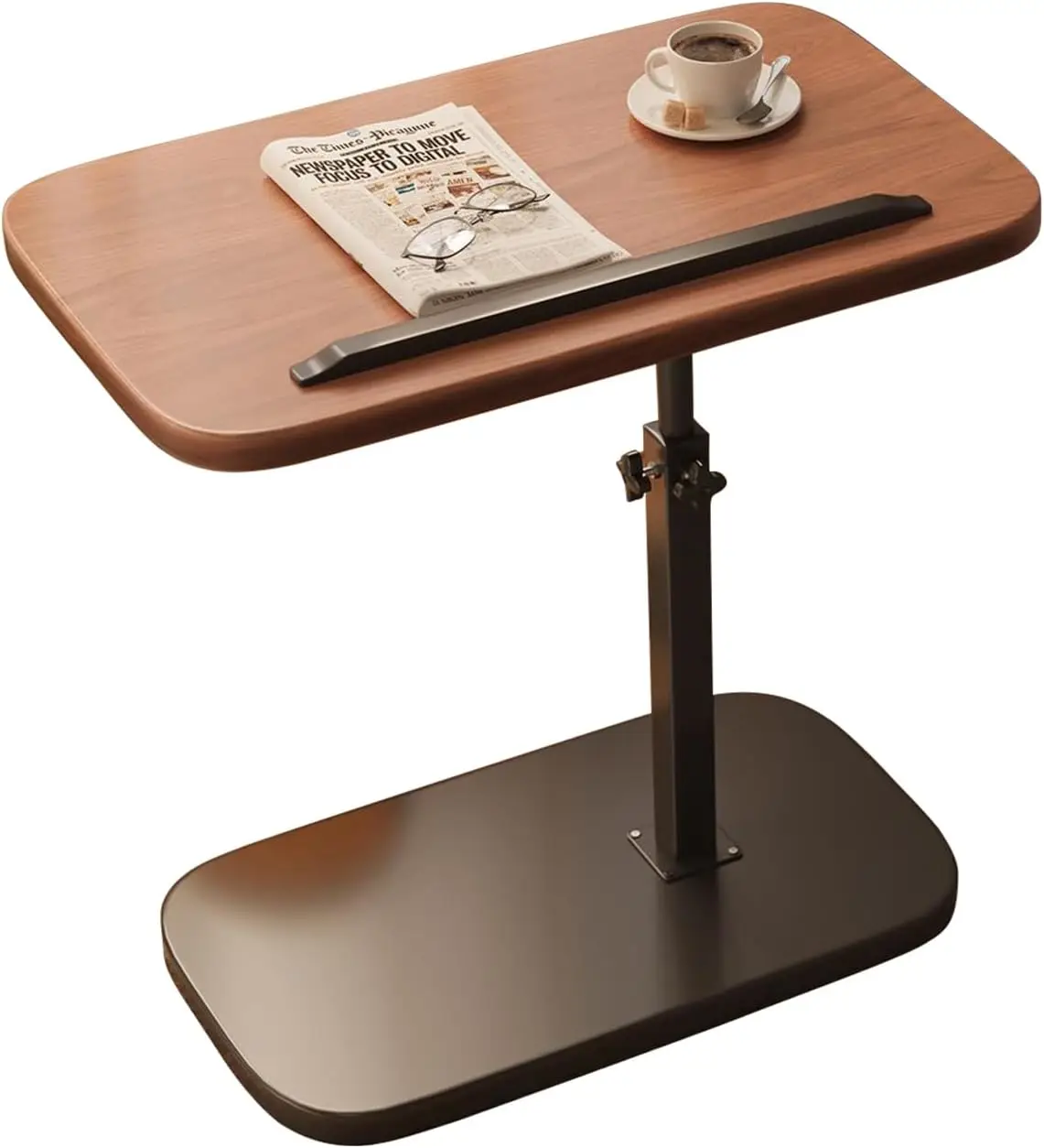 

Foldable Table - Height-Adjustable, Thickened Carbon Steel Frame & Wood Top, Multi-Purpose