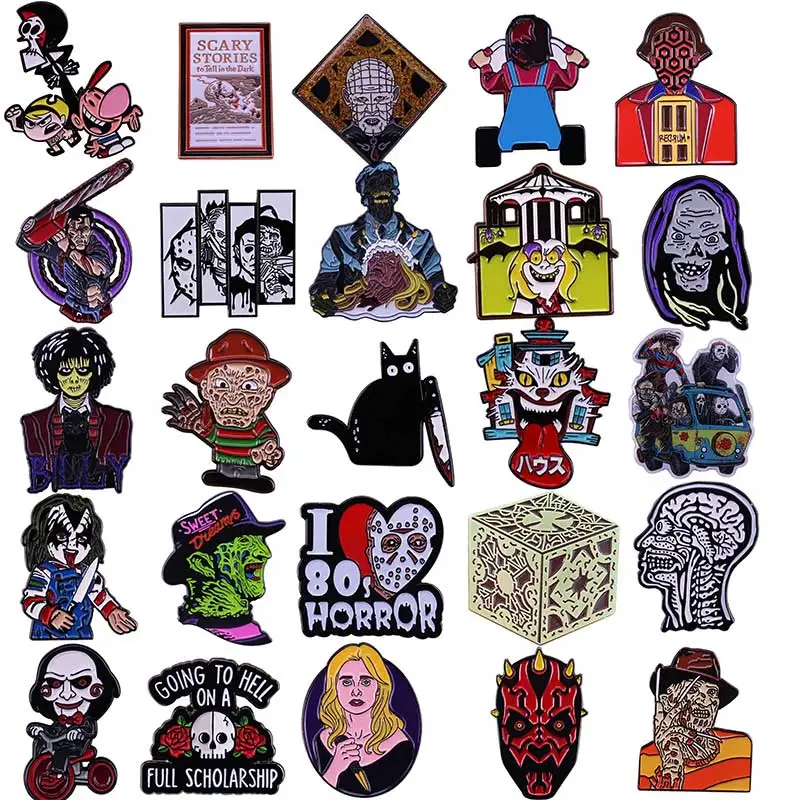 Halloween Horror Series Enamel Pin Film Role Collect Badge A Funny Gift For A Friend Jewellery Backpack Accessories Lapel Brooch