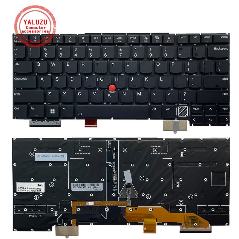 US English NEW Laptop Keyboard For Lenovo Thinkpad X1 Carbon Gen 12 2024/12TH X1 2-in-1 Gen 9/9TH/Gen 10/10TH