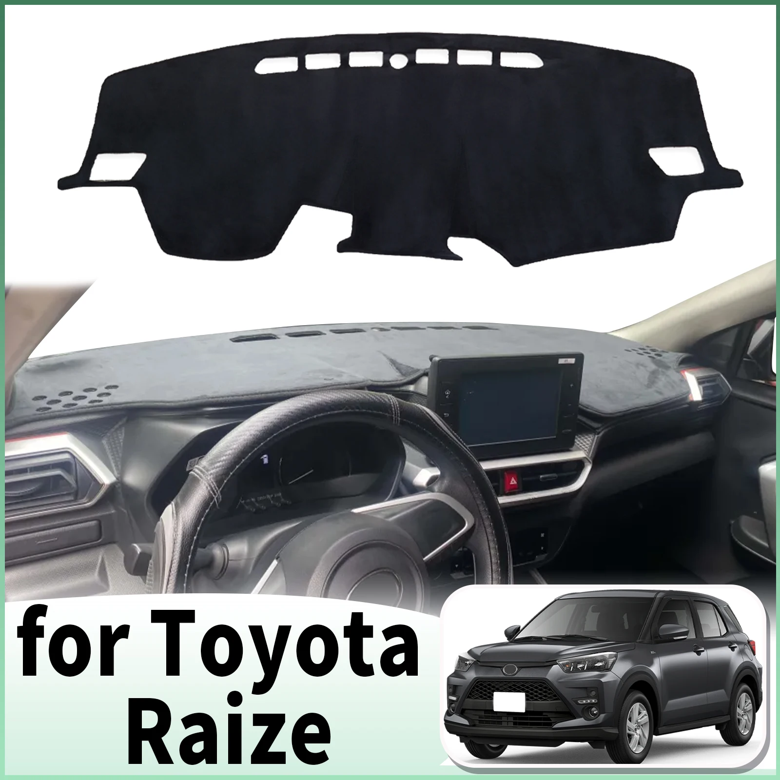 

fit for Toyota Raize Daihatsu Rocky 2019-2024 Car Dashmat Accessories Dashboard Cover Pad DashMat Sunshade Protective Carpet