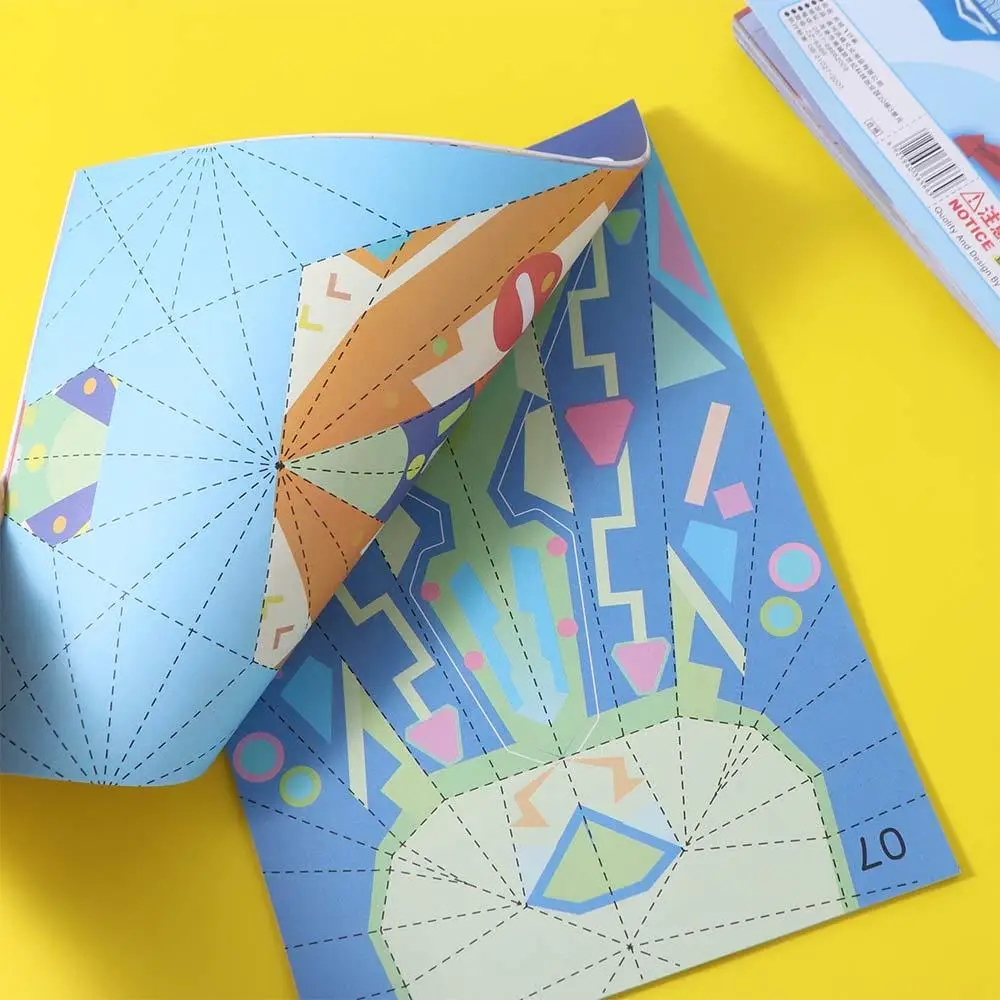 

Paper Handmade Colored Paper Set Montessori Folding Airplane Origami Set Art Learning 3D Versatile Paper Aircraft