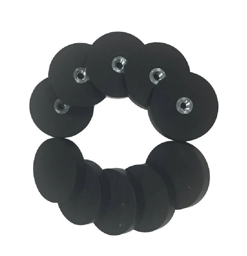 

Магниты ND31 с резиновым покрытием и внутренней резьбой M4, магнитное основание, противоскользящий сверхмощный монтажный магнит для наружного знака