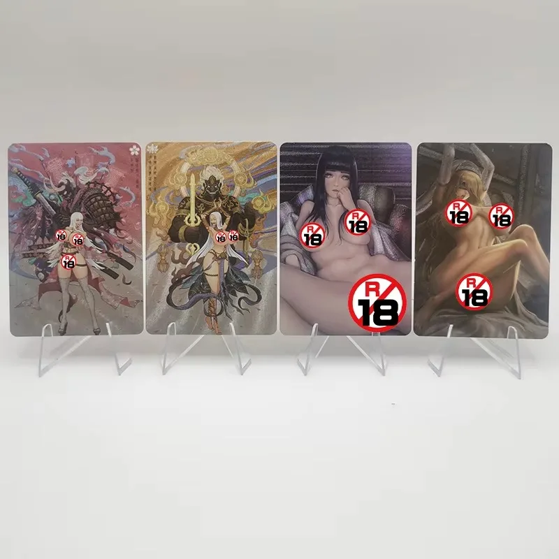 In Stock 22Pcs/Set Sexy Anime Girl Cards Zhu Zhuqing Makima Hyuga Hinata Mai Shiranui YoRHa No2 Type B Game Collection Cards Toy