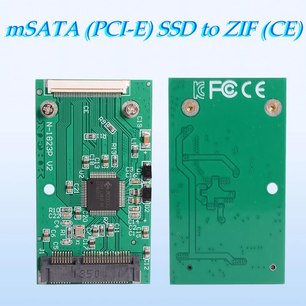 ADT-Link m SATA (PCI-E) SSD to ZIF (CE) Adapter Card for Mini PCI-E mSATA Interface 5cm Solid-State Drive HP 2400 2510P 2710P
