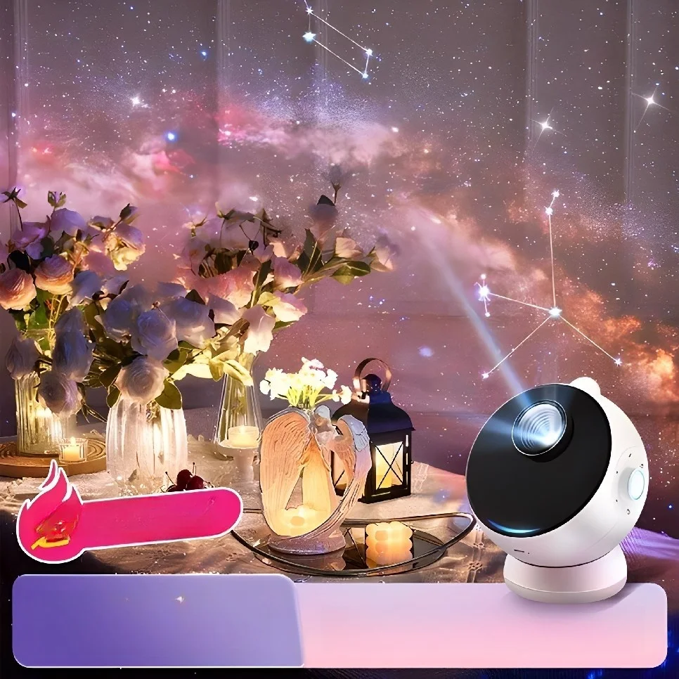 Imagem -04 - Céu Estrelado Projetor com Bluetooth Speaker Galaxy Projetor Night Light Lâmpada Planetário Decoração Quarto Infantil Presentes Rotação 360 ° 12 em 1