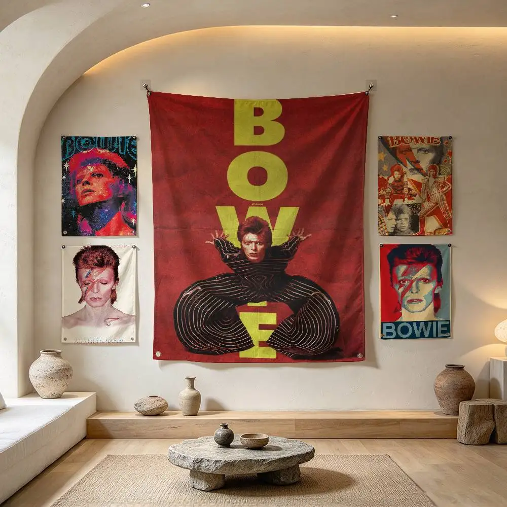Rock David Bowie-s  Flags Wall Hanging Tapestry Outdoor Garage Room Decorative flag Background Blanket