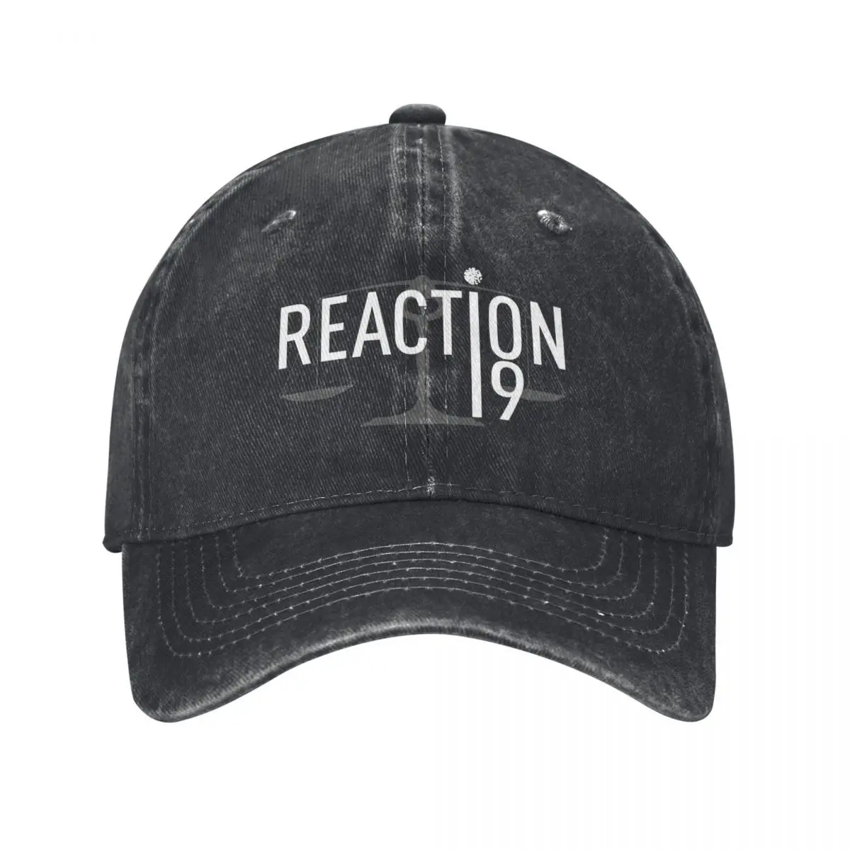 Reaction19 black background Baseball Cap Big Size Hat Golf Cap Gentleman Hat Brand Man cap Women's Beach Outlet 2024 Men's