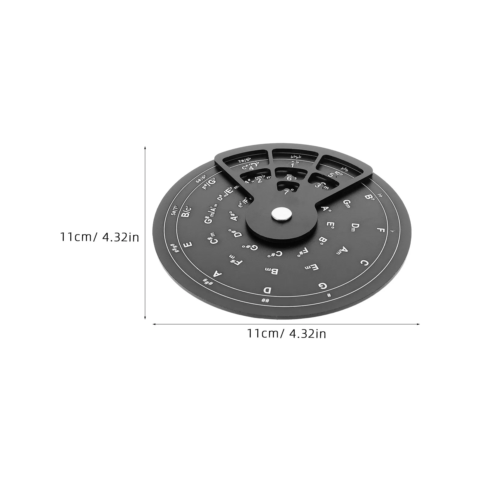 Guitar Circle of Fifths Wheel Aluminum Alloy Portable Chord Progression Chart Music Theory Tool Scale Finder Guitar Cards Chords view 5