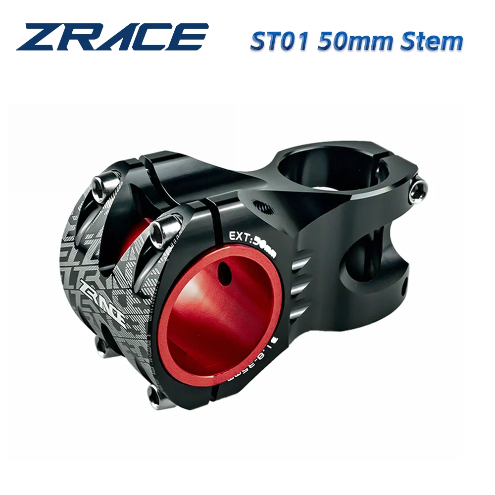 ZRACE MTB 50mm Stem, 0 Degree Ultralight 156g, CNC, 35mm / 31.8mm Handlebar,  For AM / Enduro / DJ, Installation caliber 28.6mm
