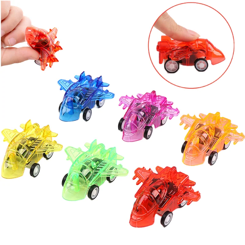 

10pcs Mini Transparent Aircraft Model Toy Boys Pull Back Plane Toys Kids Inertia Plane Fighter Diecasts Toy Children's Gifts