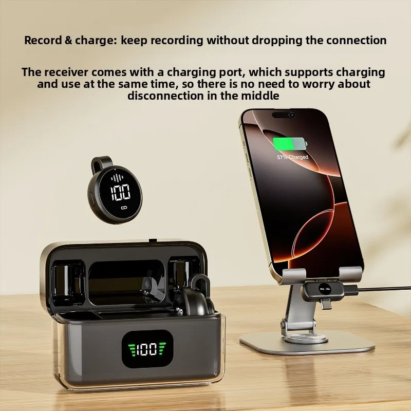 S30 magnetic wireless collar microphone fashionable space compartment noise reduction high definition radio microphone