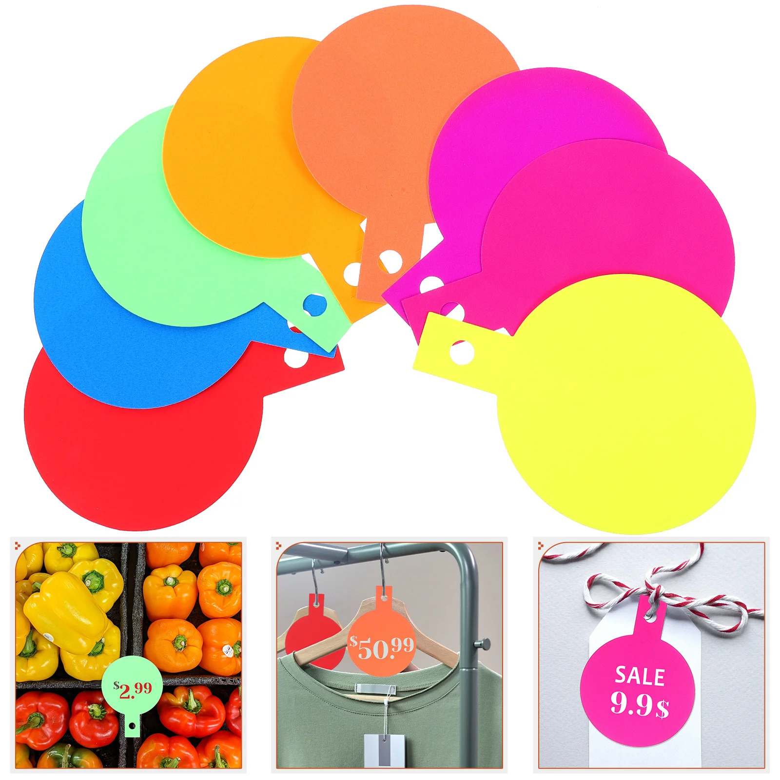 

Price Tag Paper Signs Blank Pricing Labels Retail Display Practical Labeling Tags