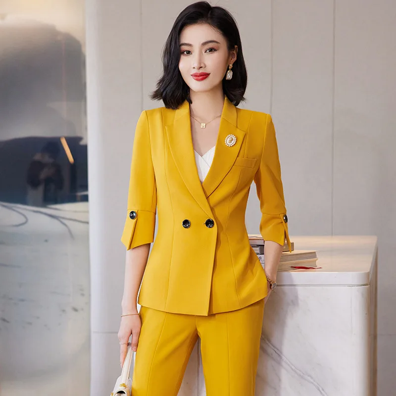 New Small Business Suit Suit Women's Fashion Temperament Goddess Style Beauty Salon Workwear Formal Wear Professional Tailored S